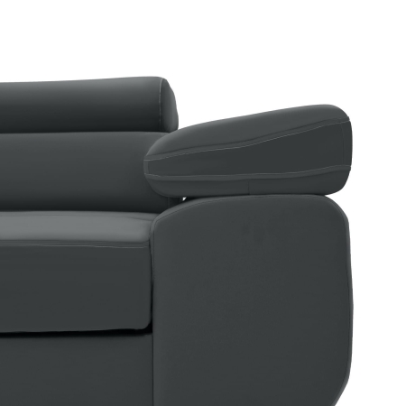 Rozkładana kanapa, Bellezza, 280x100x87 cm, ciemny szary