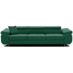 Rozkładana kanapa, Bellezza, 280x100x87 cm, butelkowa zieleń