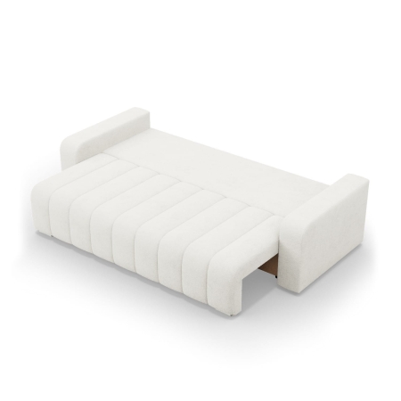 Kanapa z funkcją spania, Velluto, 227x97x87 cm, kremowy