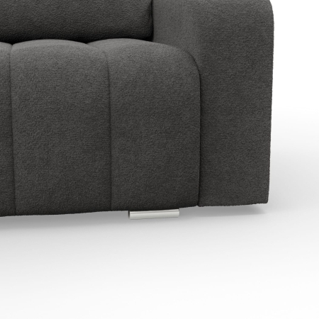 Narożnik z poduszkami, Velluto, 237x144x87 cm, ciemny szary