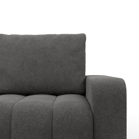 Narożnik z poduszkami, Velluto, 237x144x87 cm, ciemny szary