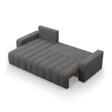 Narożnik z poduszkami, Velluto, 237x144x87 cm, ciemny szary