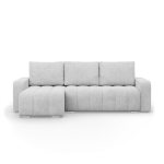 Narożnik z poduszkami, Velluto, 237x144x87 cm, jasny szary