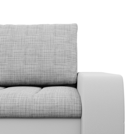 Narożnik do salonu, lewy, Sereno, 243x200x92 cm, biały, szary