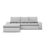 Narożnik do salonu, lewy, Sereno, 243x200x92 cm, biały, szary