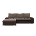 Narożnik do salonu, lewy, Sereno, 243x200x92 cm, brąz