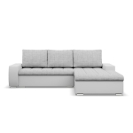 Narożnik do salonu, prawy, Sereno, 243x200x92 cm, biały, szary