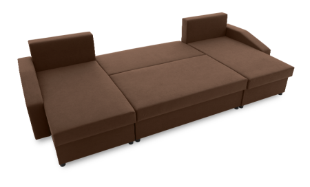 Narożnik rozkładany, MONTERO, 302x138x75 cm, brąz