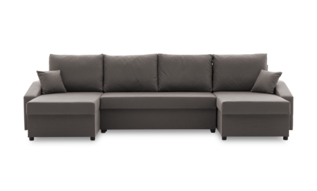 Duży narożnik, MONTERO Plus, 302x138x75 cm, szary