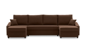 Duży narożnik, MONTERO Plus, 302x138x75 cm, brąz
