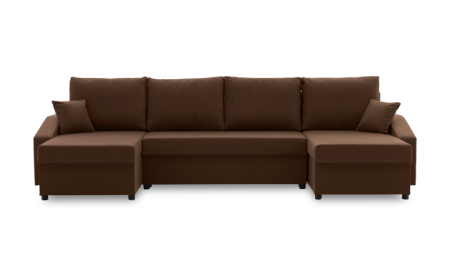 Duży narożnik, MONTERO Plus, 302x138x75 cm, brąz