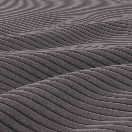 Kanapa z pufą, trzyosobowa, 3w1, sztruks, PANORA, 191x92x92 cm, ciemny szary