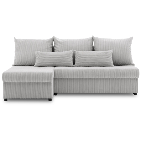 Narożnik uniwersalny, sztruksowy, LUMARO, 203x142x75 cm, jasny szary