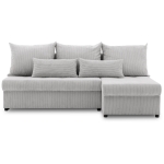 Narożnik uniwersalny, sztruksowy, LUMARO, 203x142x75 cm, jasny szary