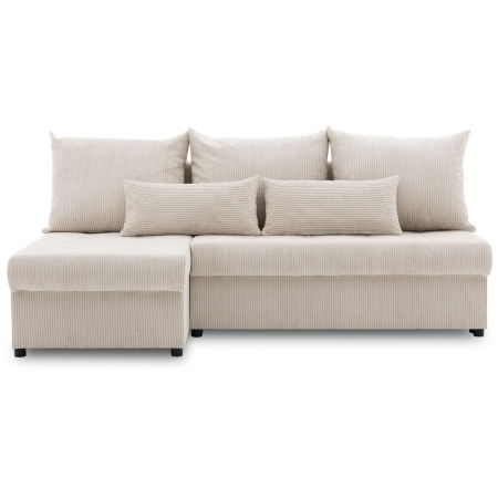 Narożnik uniwersalny, sztruksowy, LUMARO, 203x142x75 cm, beżowy