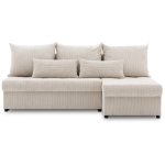 Narożnik uniwersalny, sztruksowy, LUMARO, 203x142x75 cm, beżowy