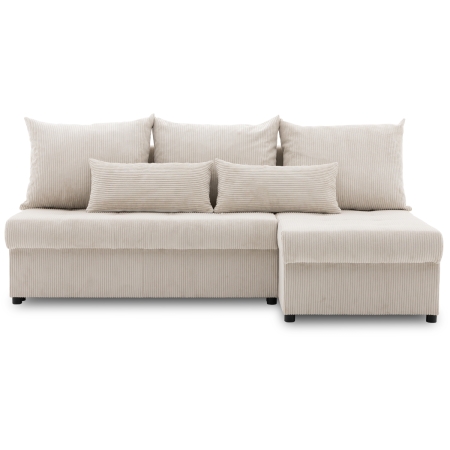 Narożnik uniwersalny, sztruksowy, LUMARO, 203x142x75 cm, beżowy