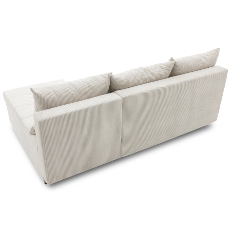 Narożnik uniwersalny, sztruksowy, LUMARO, 203x142x75 cm, beżowy