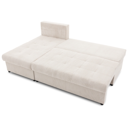 Narożnik uniwersalny, sztruksowy, LUMARO, 203x142x75 cm, beżowy