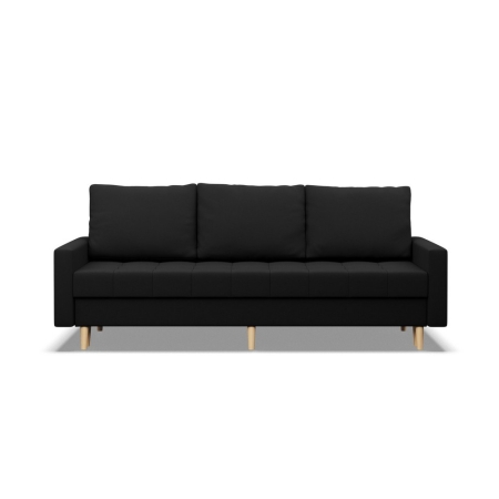 Kanapa skandynawska, pikowana, NUBO, 212x92x92 cm, czarny