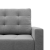 Sofa skandynawska, pikowana, NUBO, 152x92x92 cm, jasny szary