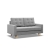 Sofa skandynawska, pikowana, NUBO, 152x92x92 cm, jasny szary