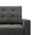 Sofa skandynawska, pikowana, NUBO, 152x92x92 cm, ciemny szary