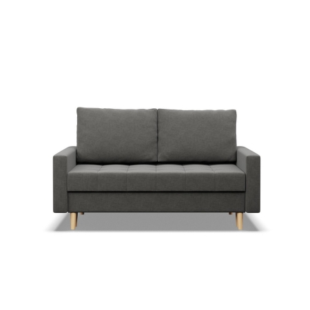 Sofa skandynawska, pikowana, NUBO, 152x92x92 cm, ciemny szary