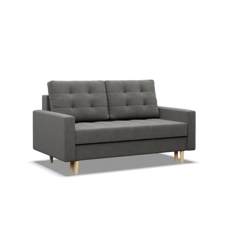 Sofa skandynawska, pikowana, NUBO, 152x92x92 cm, ciemny szary