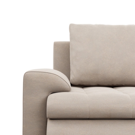 Narożnik U, z leżankami, BOSCO, velvet, 302x159x89 cm, beżowy