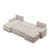 Narożnik U, z leżankami, BOSCO, velvet, 302x159x89 cm, beżowy
