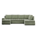 Duży narożnik U, prawostronny, BOSCO, sztruks, 300x200x89 cm, oliwkowy