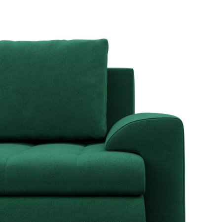 Duży narożnik U, lewostronny, BOSCO, velvet, 300x200x89 cm, butelkowa zieleń