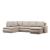Duży narożnik U, lewostronny, BOSCO, velvet, 300x200x89 cm, beżowy