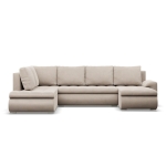 Duży narożnik U, lewostronny, BOSCO, velvet, 300x200x89 cm, beżowy