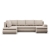 Duży narożnik U, lewostronny, BOSCO, velvet, 300x200x89 cm, beżowy