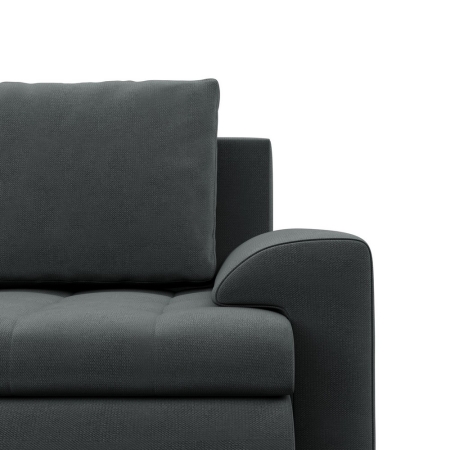 Duży narożnik U, prawostronny, BOSCO, velvet, 300x200x89 cm, ciemny szary