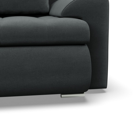 Duży narożnik U, prawostronny, BOSCO, velvet, 300x200x89 cm, ciemny szary