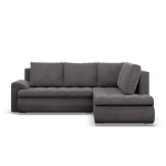 Narożnik z otomaną, prawy, BOSCO, sztruks, 230x200x89 cm, ciemny szary