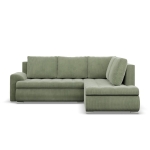 Narożnik z otomaną, prawy, BOSCO, sztruks, 230x200x89 cm, oliwkowy