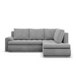 Narożnik z otomaną, prawy, BOSCO, sztruks, 230x200x89 cm, jasny szary