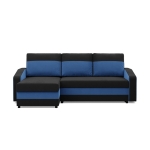Narożnik uniwersalny, mikrofaza, AURELO, 231x140x92 cm, czarny, granatowy