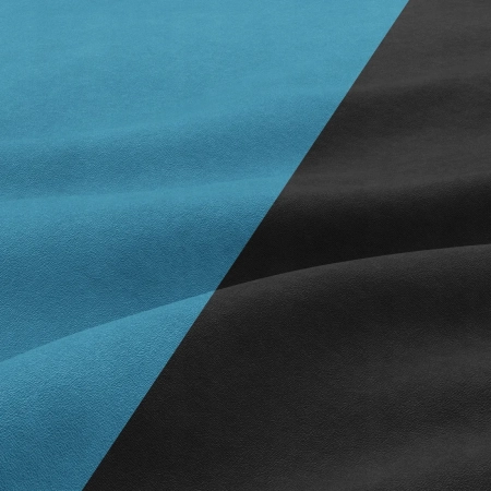 Narożnik uniwersalny, mikrofaza, AURELO, 231x140x92 cm, czarny, niebieski