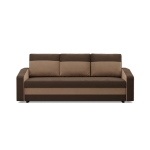 Kanapa z funkcją spania, mikrofaza, AURELO, 220x92x92 cm, brąz