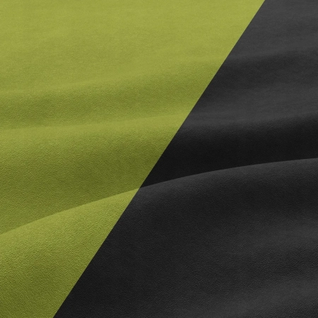 Kanapa z funkcją spania, mikrofaza, AURELO, 220x92x92 cm, czarny, zielony