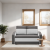 Sofa rozkładana, mikrofaza, AURELO, 148x87x90 cm, szary, biały