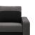 Sofa rozkładana, mikrofaza, AURELO, 148x87x90 cm, szary, czarny
