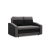 Sofa rozkładana, mikrofaza, AURELO, 148x87x90 cm, szary, czarny