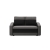 Sofa rozkładana, mikrofaza, AURELO, 148x87x90 cm, szary, czarny