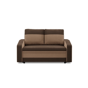 Sofa rozkładana, mikrofaza, AURELO, 148x87x90 cm, brąz